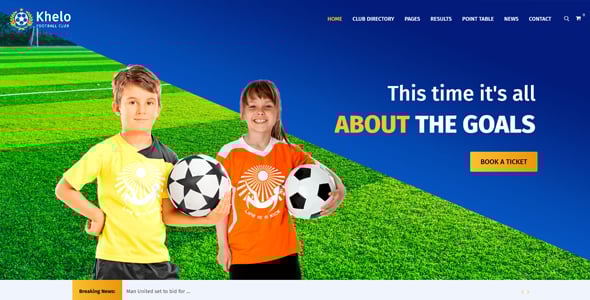 Khelo - Soccer & Sports WordPress Theme