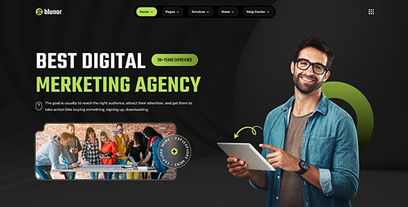 Blunor – Creative Agency & Portfolio WordPress Theme