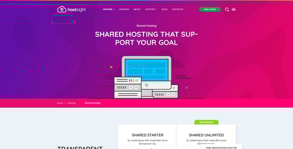 HostSite - Hosting and Technology Website PSD Template