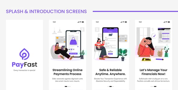 Finance & Online Payment Mobile App PWA HTML Template | PayFast E-Wallet