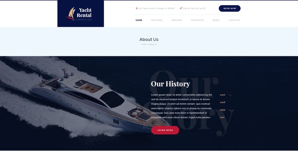 Yacht Rental | Boat Service PSD Template