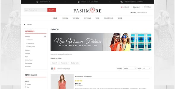 FashMore - Unique Fashion OpenCart Responsive Theme