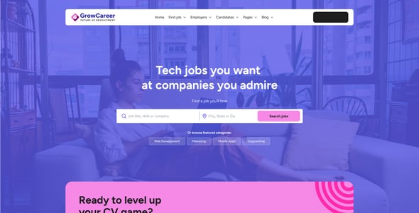 GrowCareer - Job Board & HR Management Figma Template