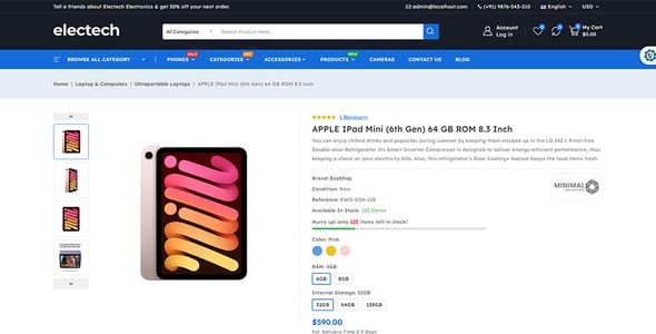 Electech - Electronics Mega Store Prestashop Responsive Theme