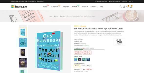 Bookraze - Books and Stationery Store Prestashop Responsive Theme