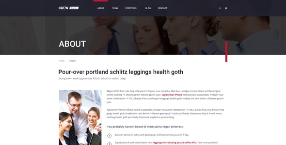 Crew — Business, Corporate Portfolio & Blog PSD Template