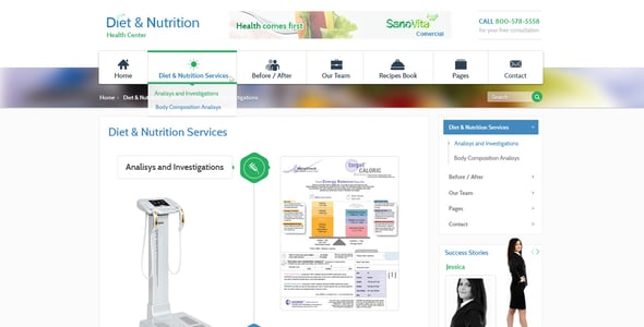 Diet & Nutrition Health Center – PSD Template