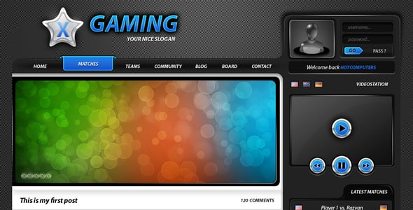 Advanced Game PSD Layout - Clan website