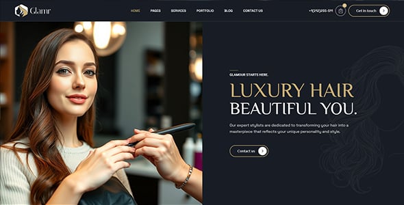 Glamr - Hair Salon & Hairdresser WordPress Theme