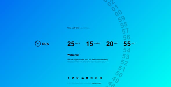 ERA - Animated Coming Soon Countdown Template