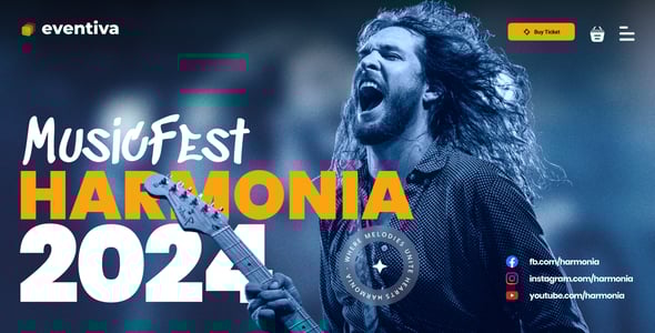 Eventiva - Music & Bands Bootstrap 5 HTML Events Landing Page Template for DJ Live Concert Festivals