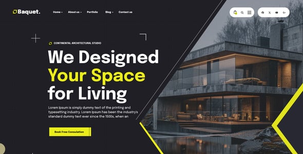 Baquet - Interior & Architecture PSD Template