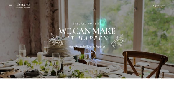 Dreama - Engagement & Wedding Planner WordPress Theme