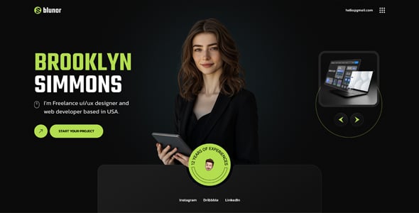 Blunor – Creative Agency & Portfolio WordPress Theme