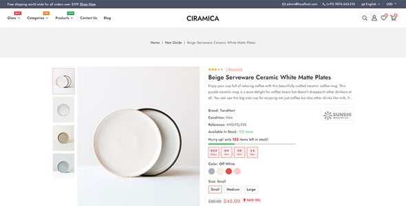 Ciramica - Ceramics and Home Decor Store Prestashop Responsive Theme