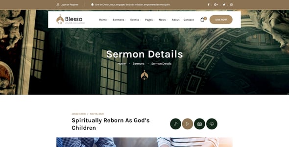 Blesso | Multipurpose Nonprofit Church HTML Template