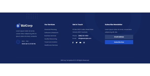 BiziCorp - Business Consulting Elementor Template Kit