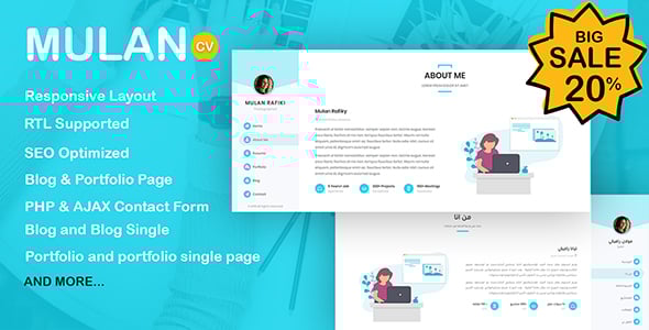 Mulan - Resume / CV Template + RTL
