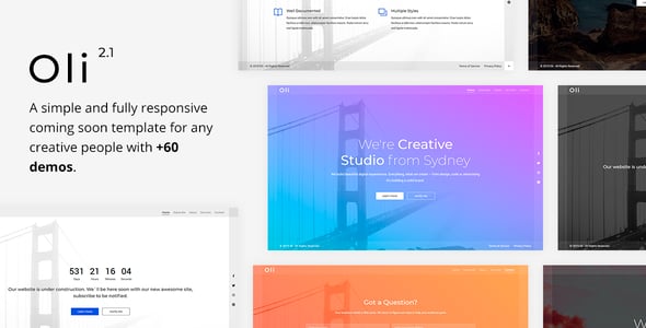Oli - Responsive Coming Soon Template