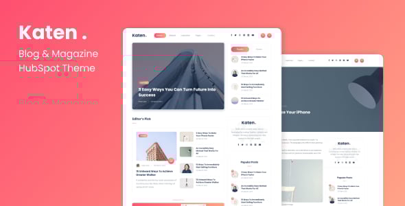 Katen - Blog & Magazine HubSpot Theme