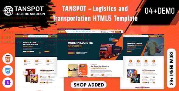 Tanspot - Logistics and  Transportation HTML5 Template