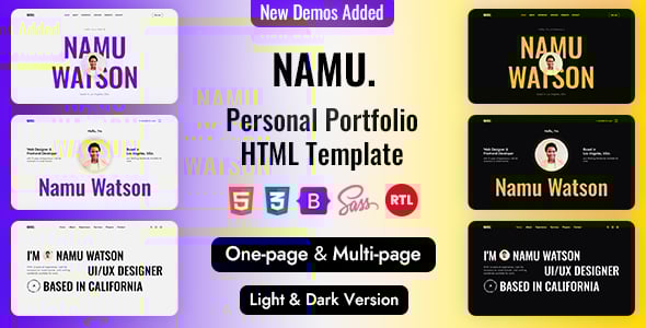 Namu - Personal Portfolio Template