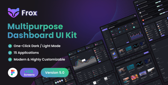 Frox - Multipurpose Dashboard Figma UI Kit