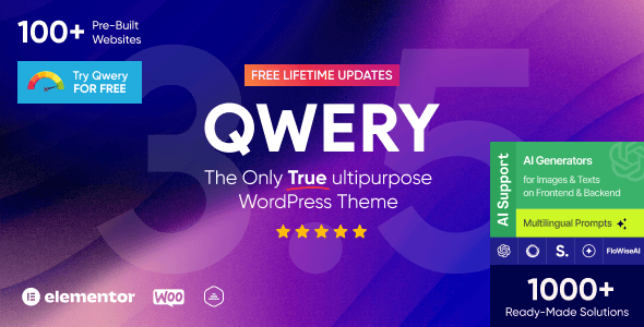 Qwery - Multi-Purpose Business WordPress & WooCommerce Theme + ChatGPT