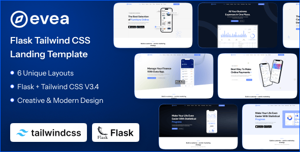Evea - Flask App Landing Page Template