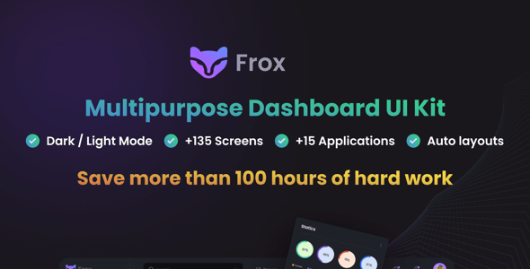 Frox - Multipurpose Dashboard Figma UI Kit