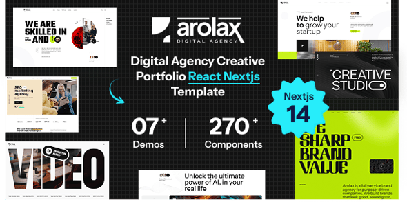 Arolax | Creative Digital Agency React NextJS Template