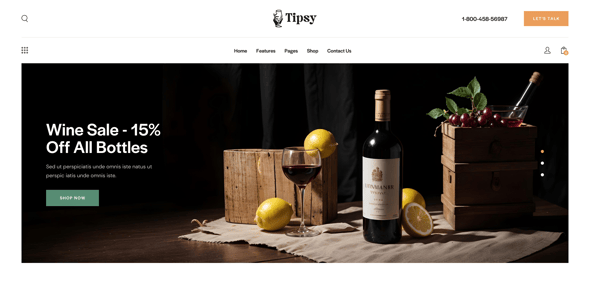 Tipsy - Liquor Store & Wine Shop WordPress Theme