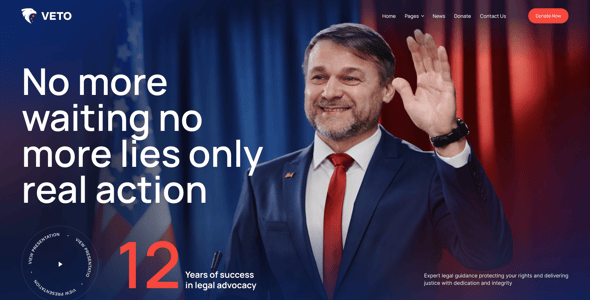 Veto - Politics, Campaign & Candidate WordPress Theme