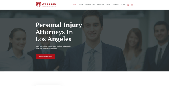 Grerbin- Law Firm and Attorney PSD Template