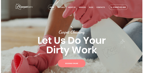 CarpetServ | Cleaning Company, Housekeeping & Janitorial Services WordPress Theme