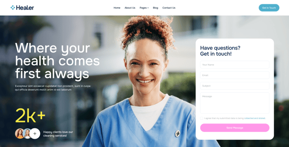 Healer - Doctor, Clinic & Medical WordPress Theme