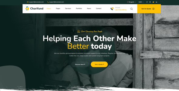 Charifund - Next JS React- Charity & Donation Foundation Template