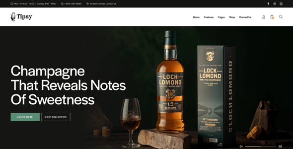 Tipsy - Liquor Store & Wine Shop WordPress Theme