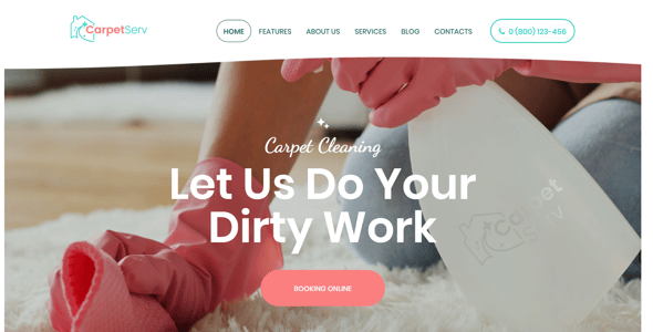 CarpetServ | Cleaning Company, Housekeeping & Janitorial Services WordPress Theme