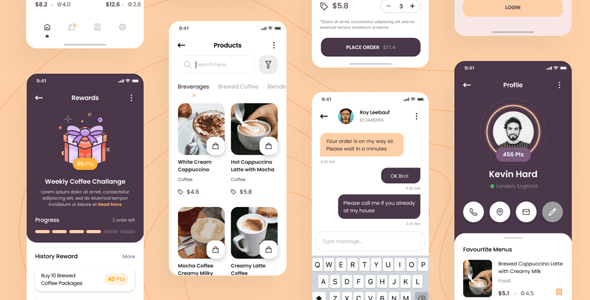 Biji - Coffee Shop Mobile App Framework7 Template