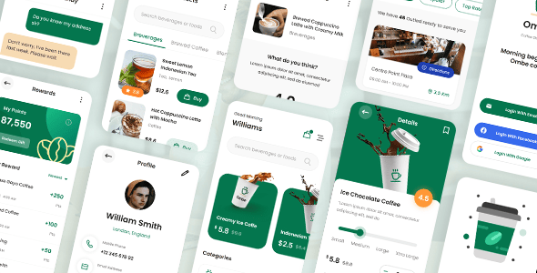 Ombe - Coffee Shop Mobile App Template