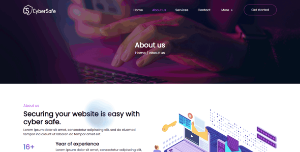 CyberSafe - Cyber Security Service HTML5 Template