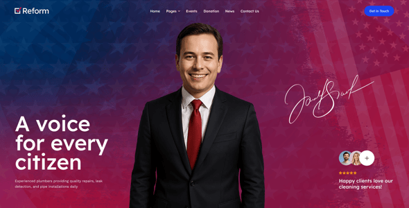 Reform — Political Campaign & Government WordPress Theme
