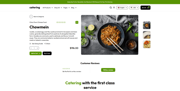 Catering - Shopify 2.0 Food Services eCommerce Theme