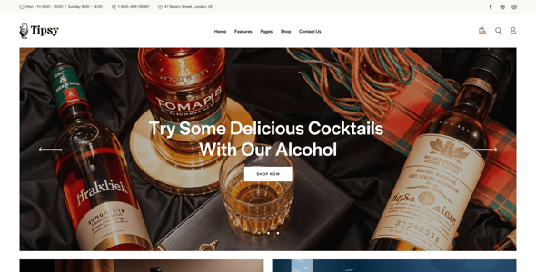 Tipsy - Liquor Store & Wine Shop WordPress Theme