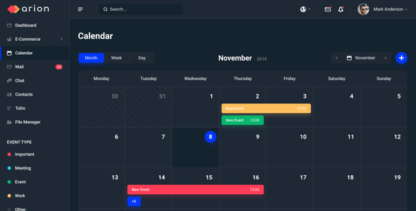 Arion – Admin Dashboard & UI Kit Sketch Template