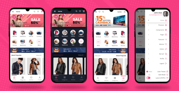 Wedo - Ecommerce Mobile App Bootstrap Template