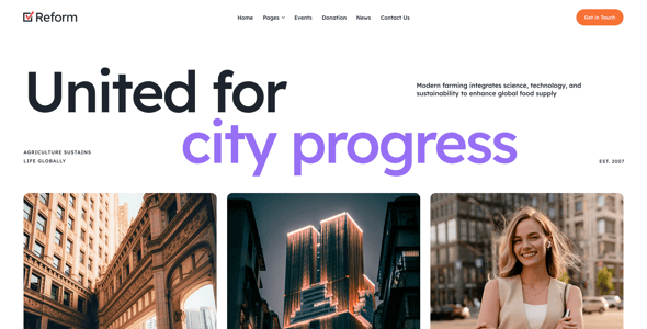 Reform — Political Campaign & Government WordPress Theme