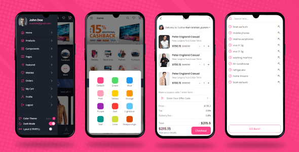 Wedo - Ecommerce Mobile App Bootstrap Template