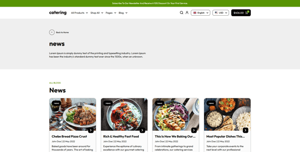 Catering - Shopify 2.0 Food Services eCommerce Theme